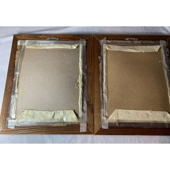 2 Beautiful Finished & Framed Cross Stitch Pictures 80's Granny Core Vintage - Picture 7 of 8